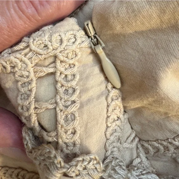 NWOT FARM RIO Sand Crochet Midi Tan Belted Women's Skirt Size S Small - Picture 8 of 13
